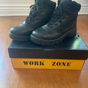 Black Lace Up Boots for Women